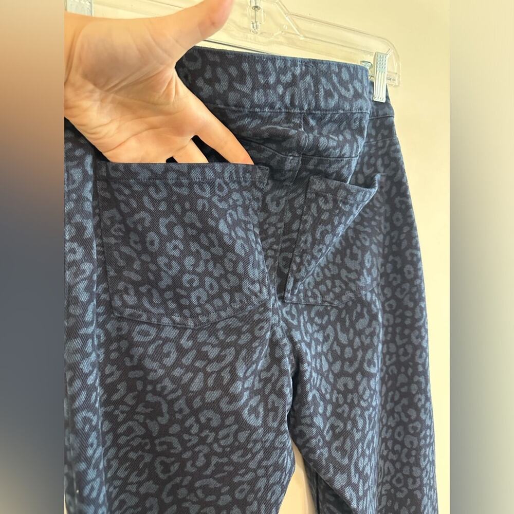 NWT SPANX Jean-ish Ankle Legging High Rise Pull On Jeans Blue Leopard Denim M - Picture 5 of 10